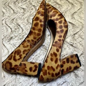 Mark Fisher Zala Pump Calf Hair Leopard Print Block Heel
Size 7.5